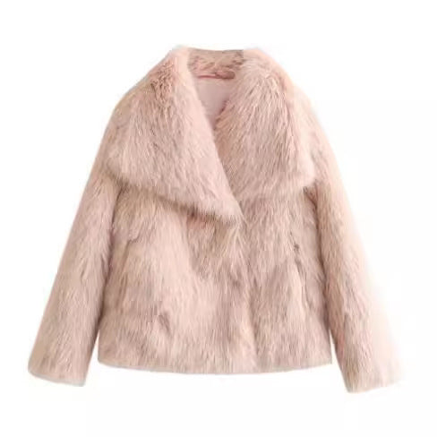 Abrigo de felpa de invierno a la moda