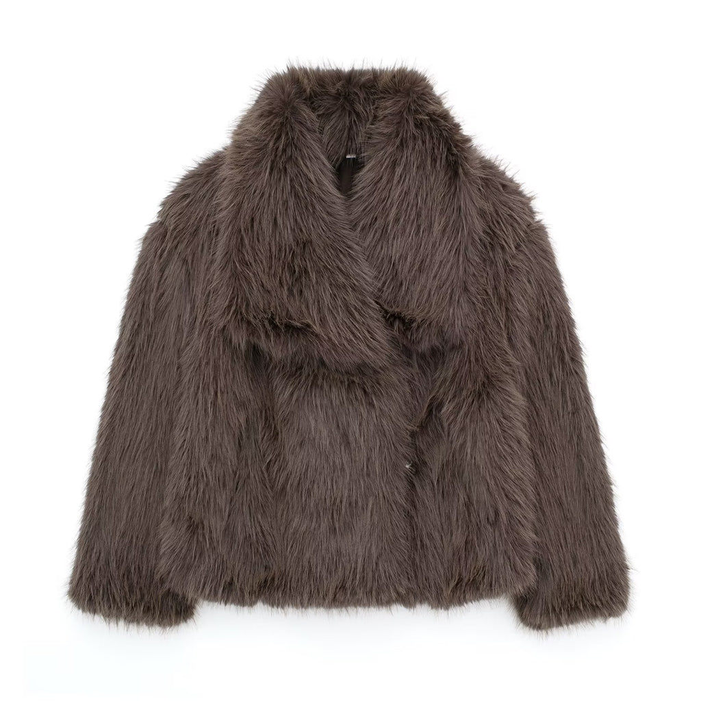 Abrigo de felpa de invierno a la moda