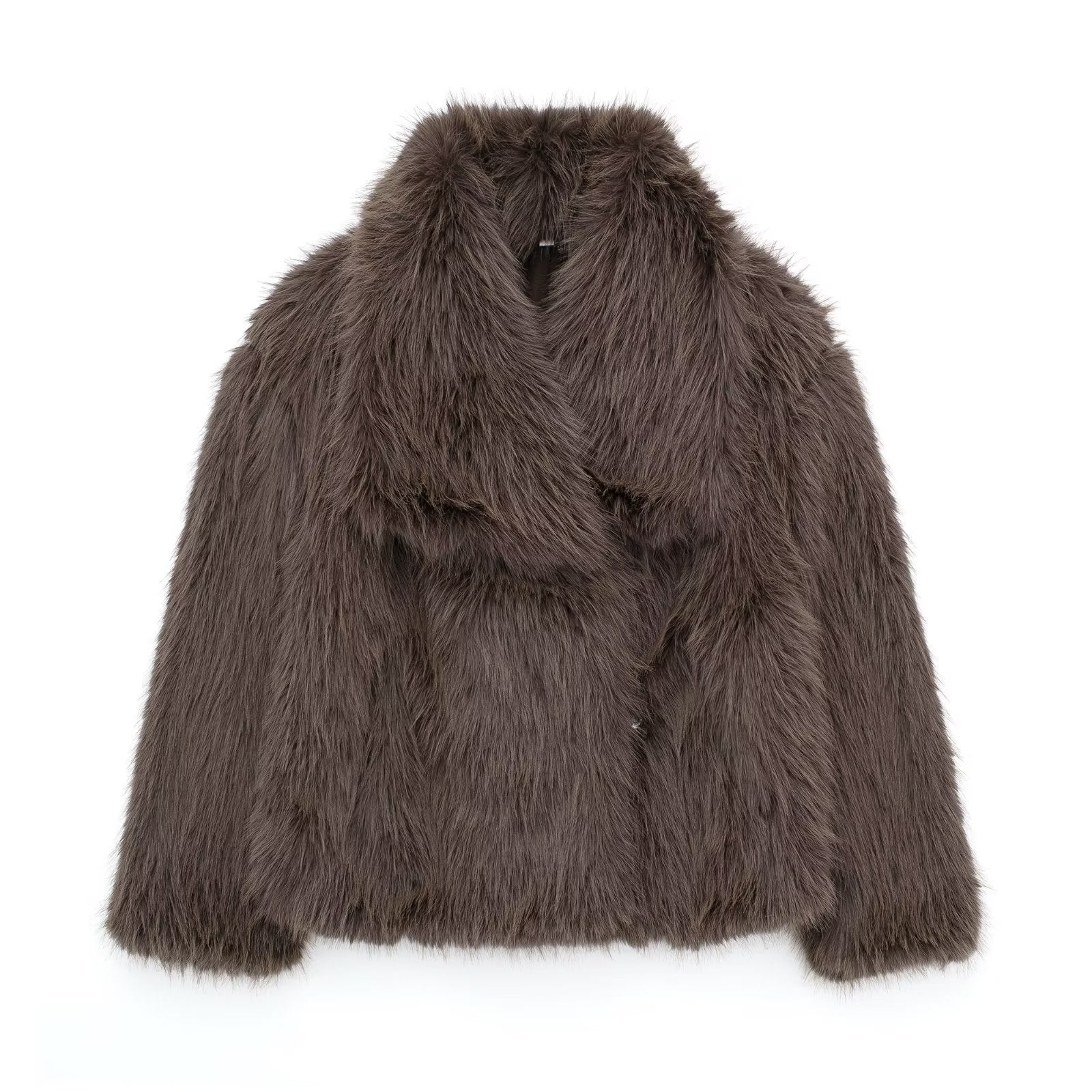 Abrigo de felpa de invierno a la moda