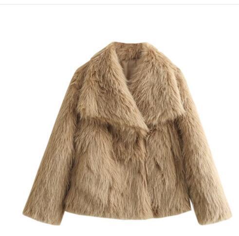 Abrigo de felpa de invierno a la moda