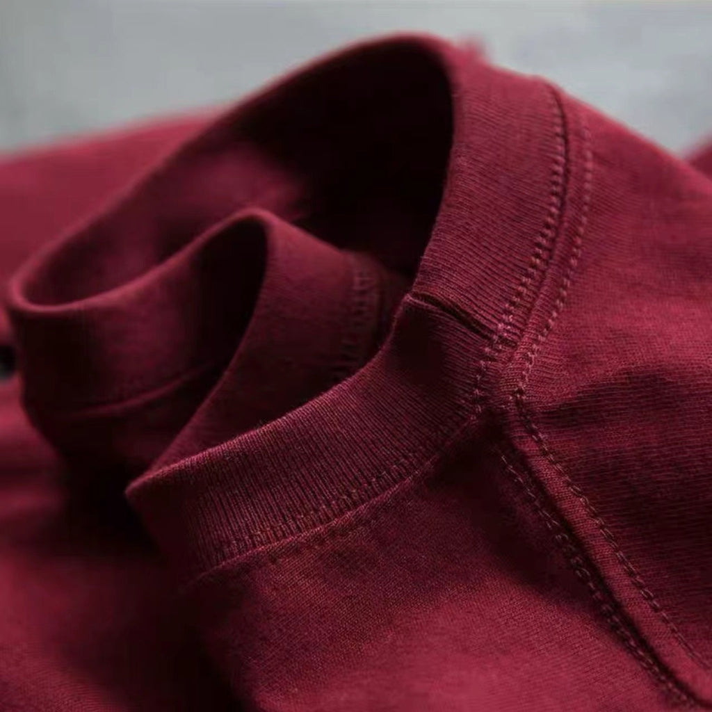 Camisa de algodón con cuello redondo