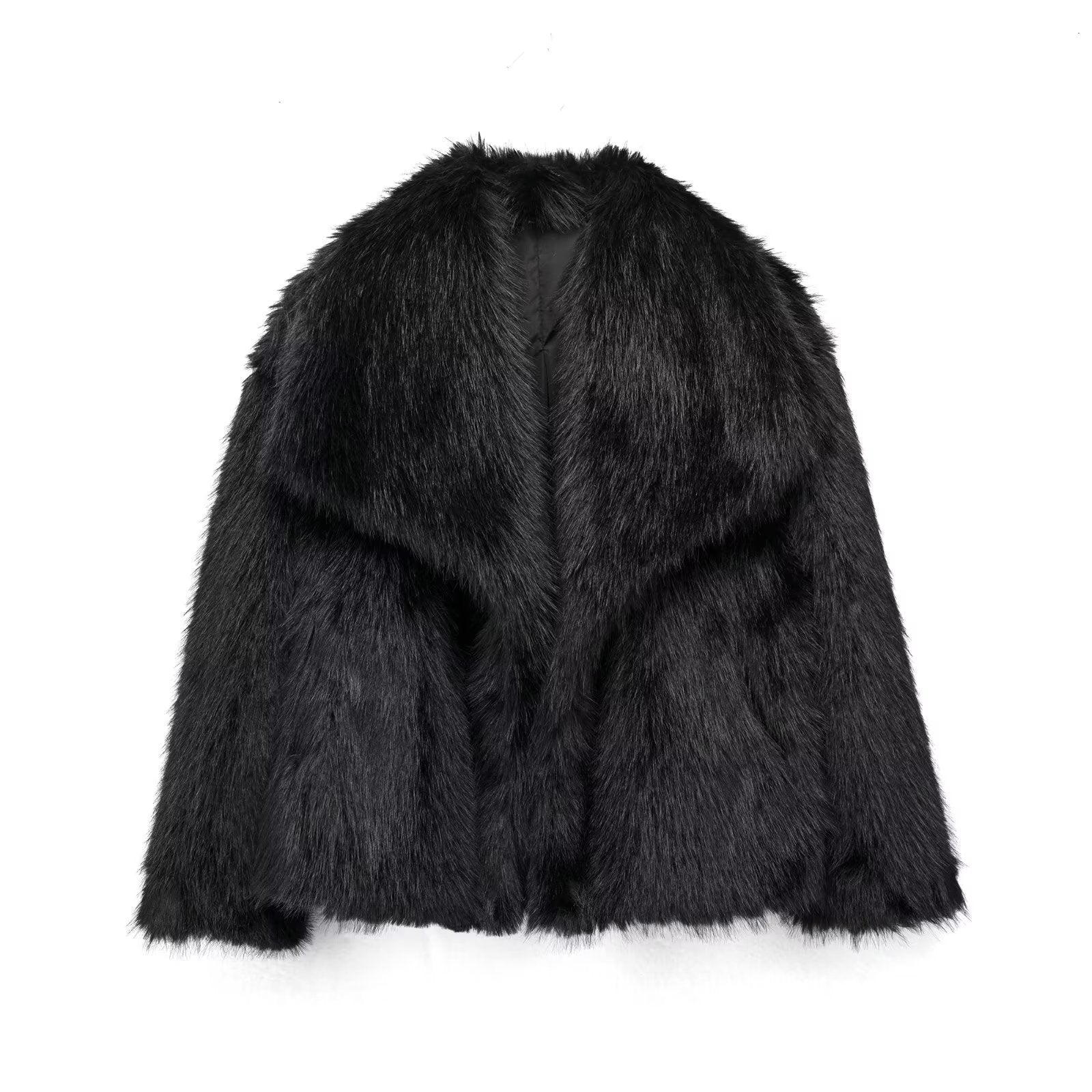 Abrigo de felpa de invierno a la moda