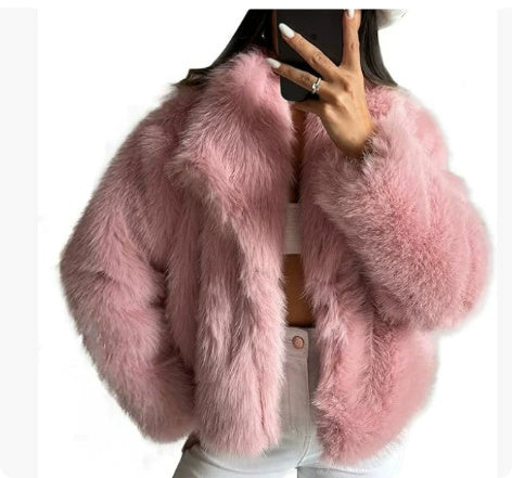 Abrigo de felpa de invierno a la moda