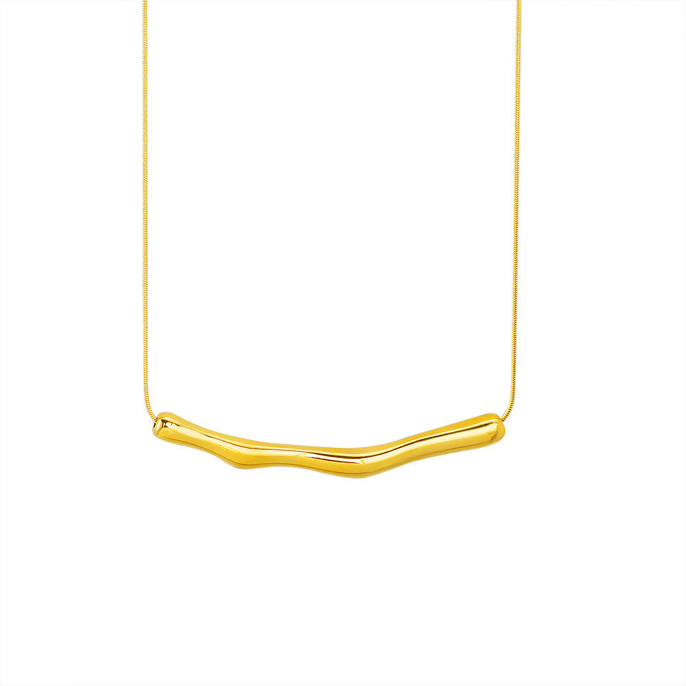 Collar Irregular Elegancia de Acero Titanio