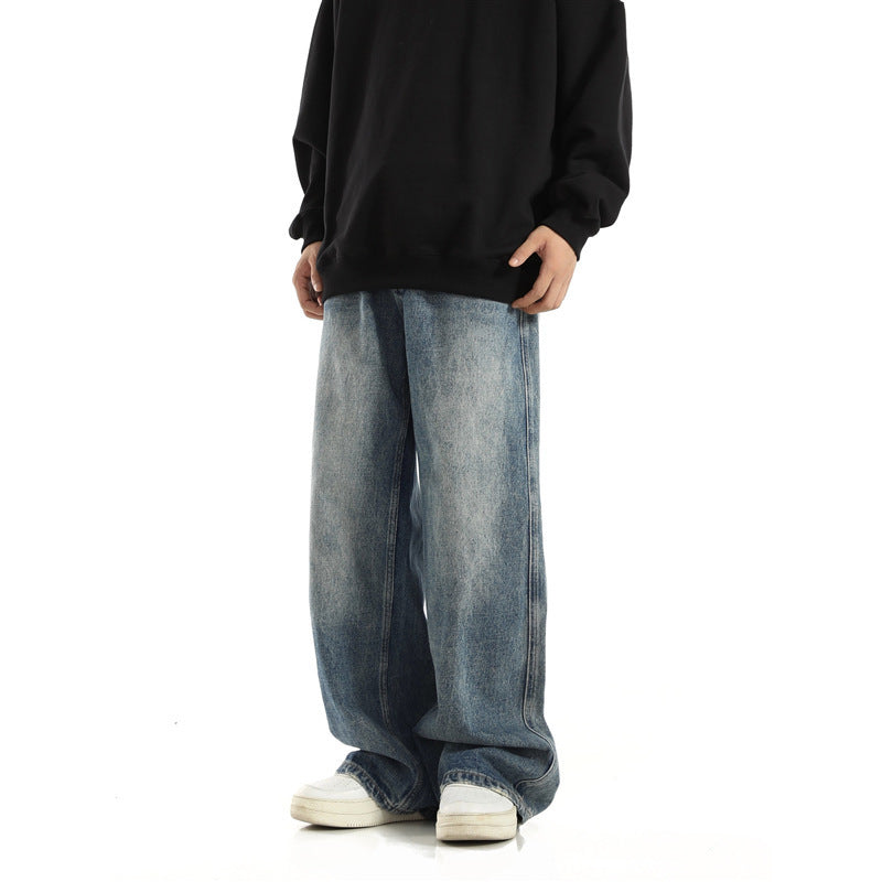 Jeans rectos y holgados para hombre – Moda retro americana