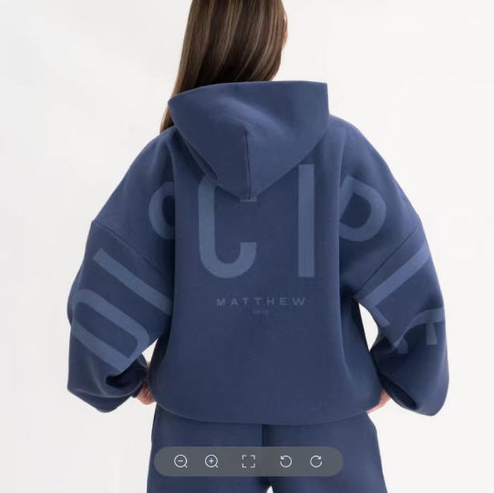 Hoodie Oversize de Moda con Letras Impresas