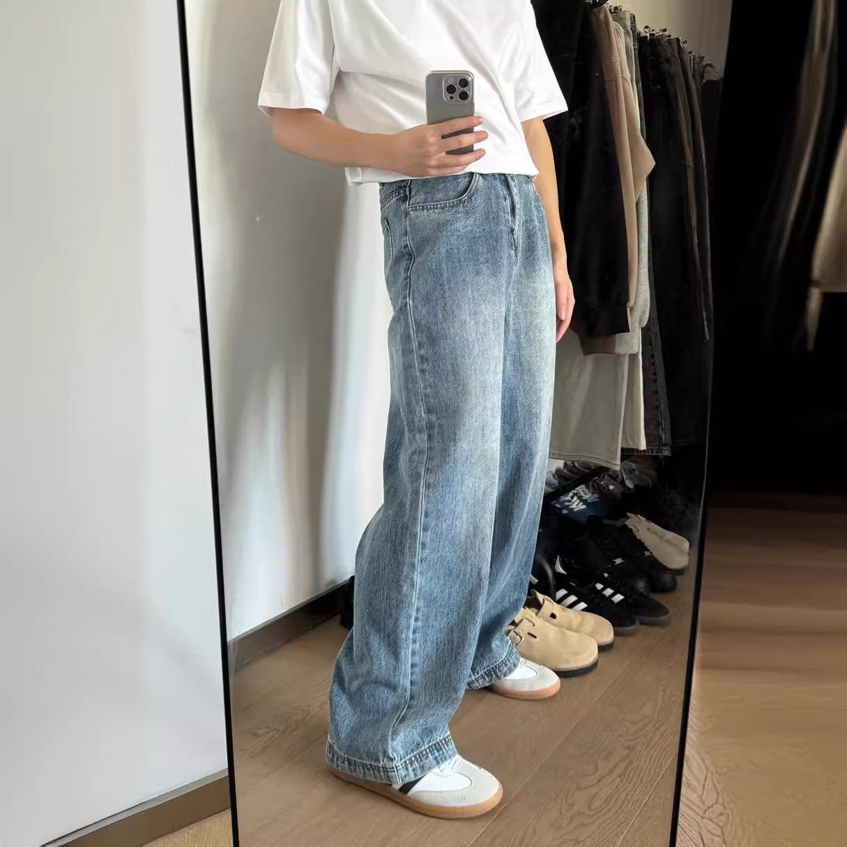 Jeans Retro Wide Leg Azul Lavado – Estilo Street