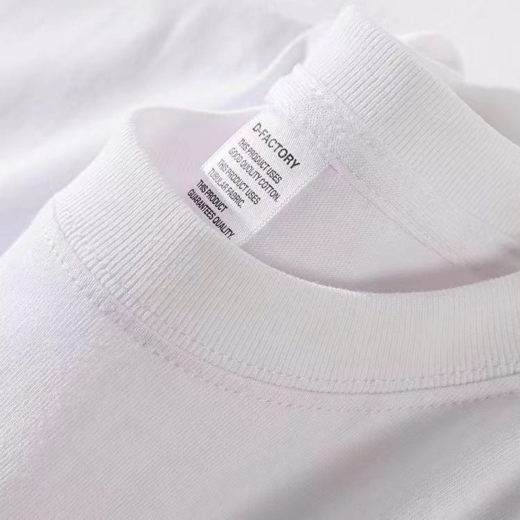 Camisa de algodón con cuello redondo