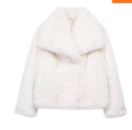 Abrigo de felpa de invierno a la moda