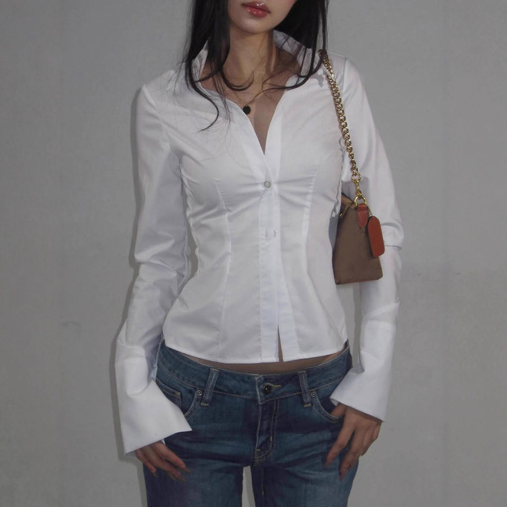 Camisa formal de mujer – Estilo moderno y ajustado