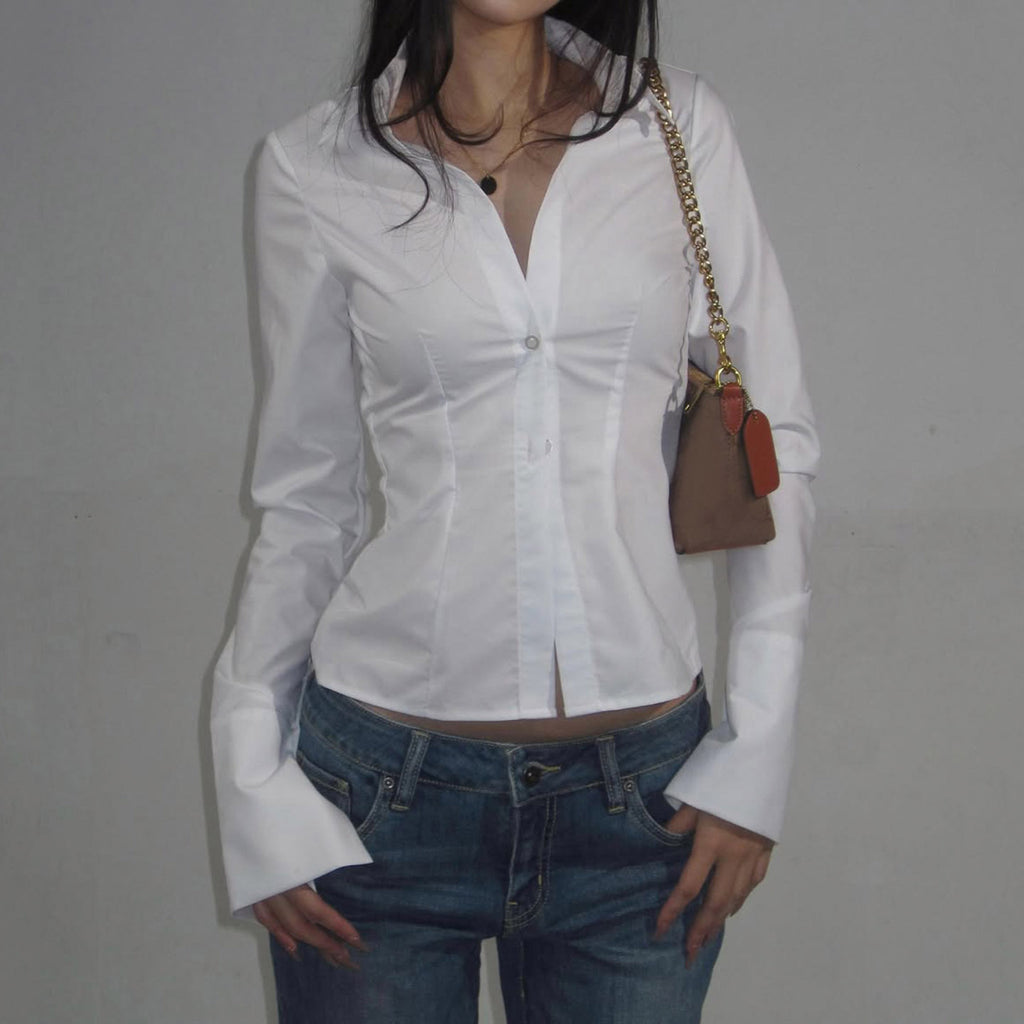 Camisa formal de mujer – Estilo moderno y ajustado
