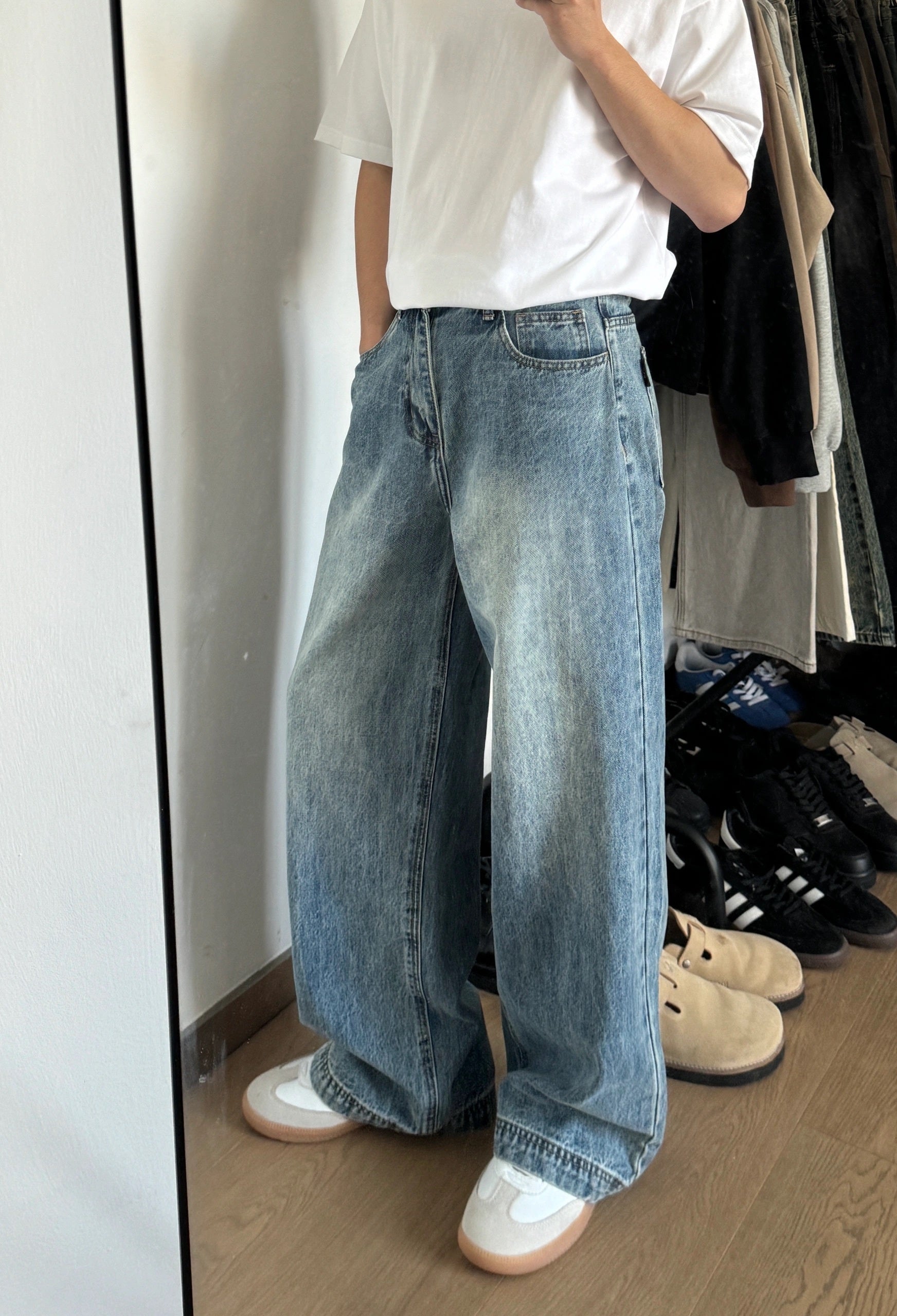 Jeans Retro Wide Leg Azul Lavado – Estilo Street