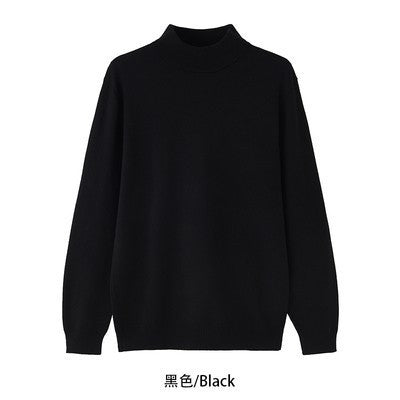 Suéter de Invierno para Hombre Estilo Coreano con Cuello Mock