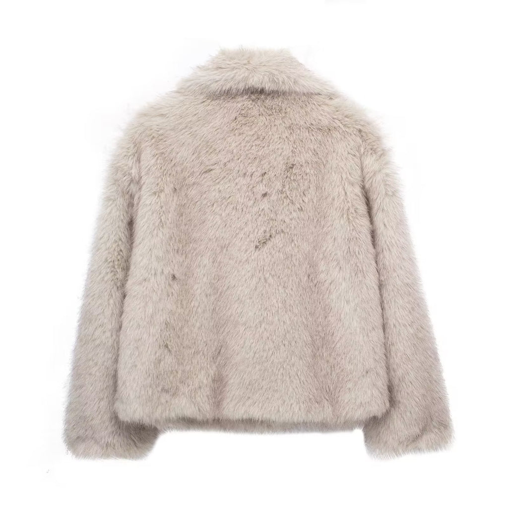 Abrigo de felpa de invierno a la moda