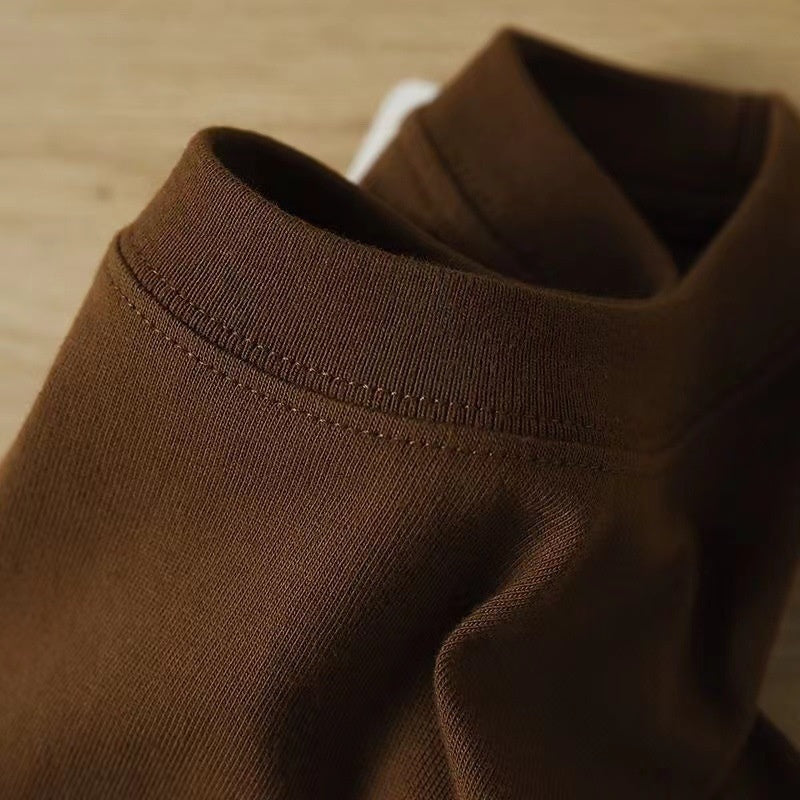 Camisa de algodón con cuello redondo
