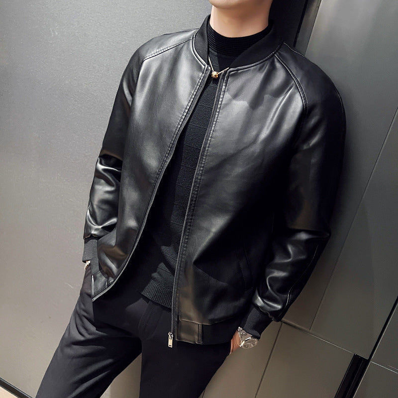 Chaqueta de Cuero para Hombre Corte Slim – Look Elegante y Actual