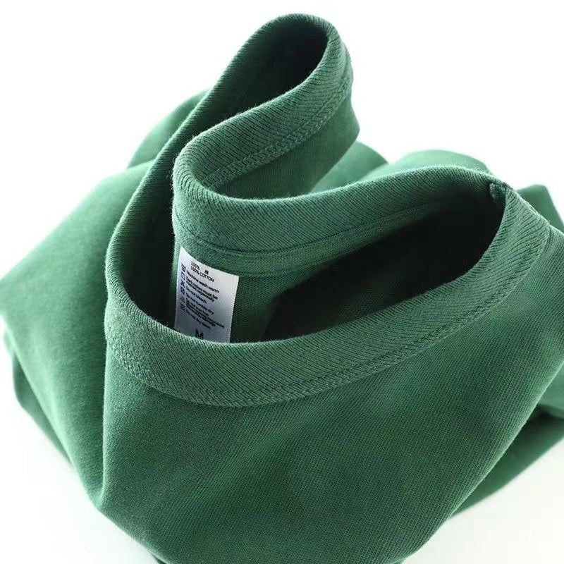 Camisa de algodón con cuello redondo