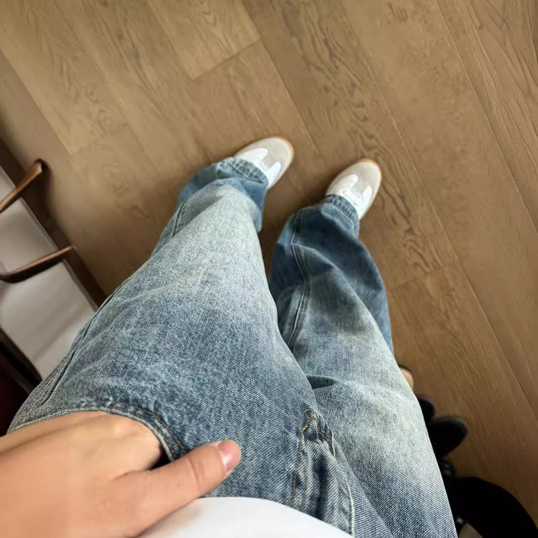 Jeans Retro Wide Leg Azul Lavado – Estilo Street