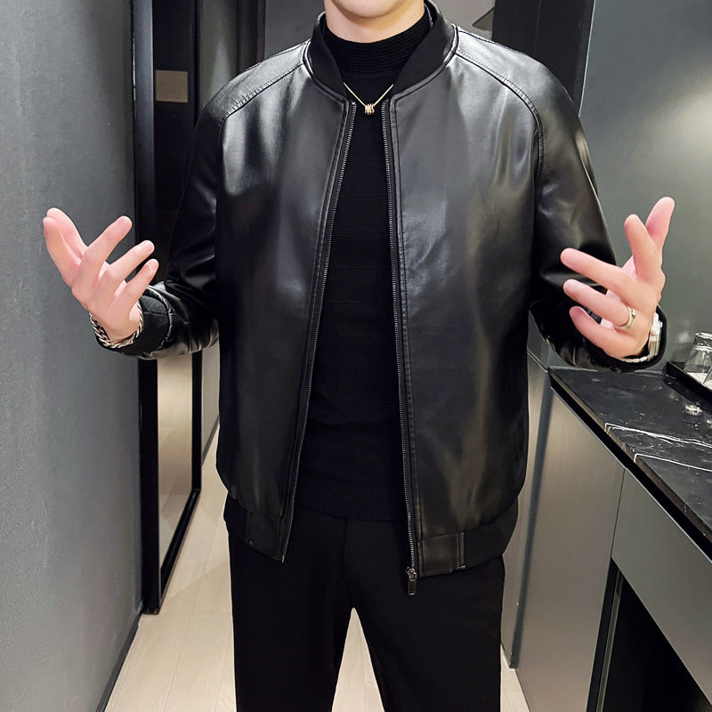 Chaqueta de Cuero para Hombre Corte Slim – Look Elegante y Actual