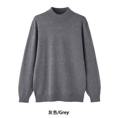 Suéter de Invierno para Hombre Estilo Coreano con Cuello Mock
