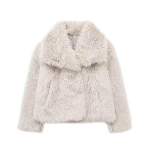 Abrigo de felpa de invierno a la moda