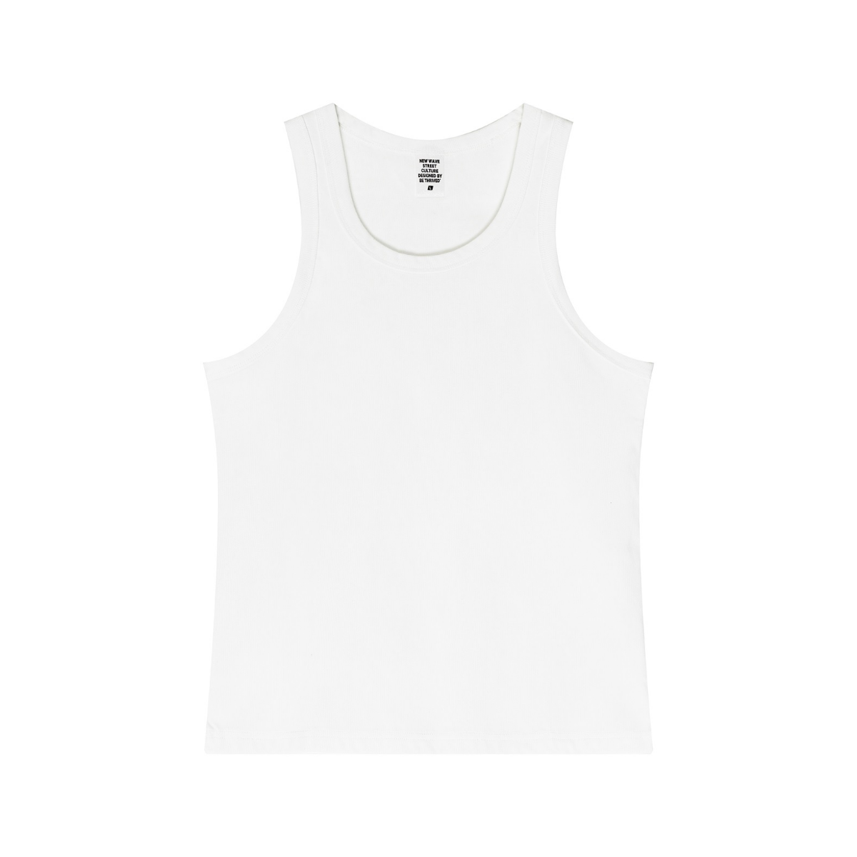 315GSM Vintage Soft-Stretch Ribbed Tank Top White