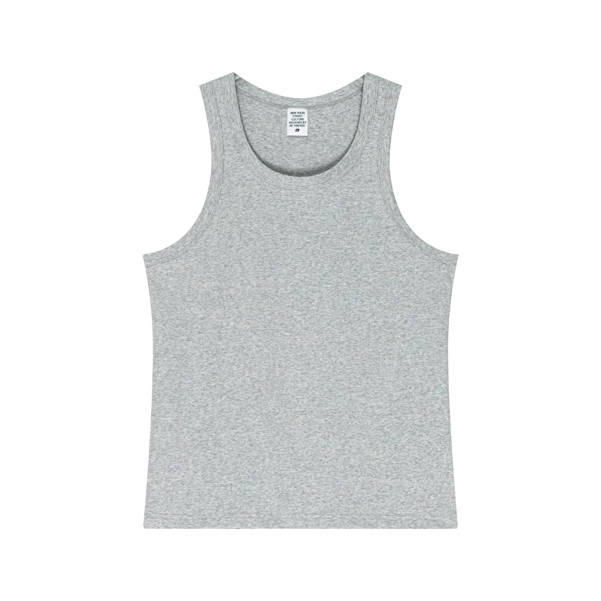315GSM Vintage Soft-Stretch Ribbed Tank Top Heather Grey