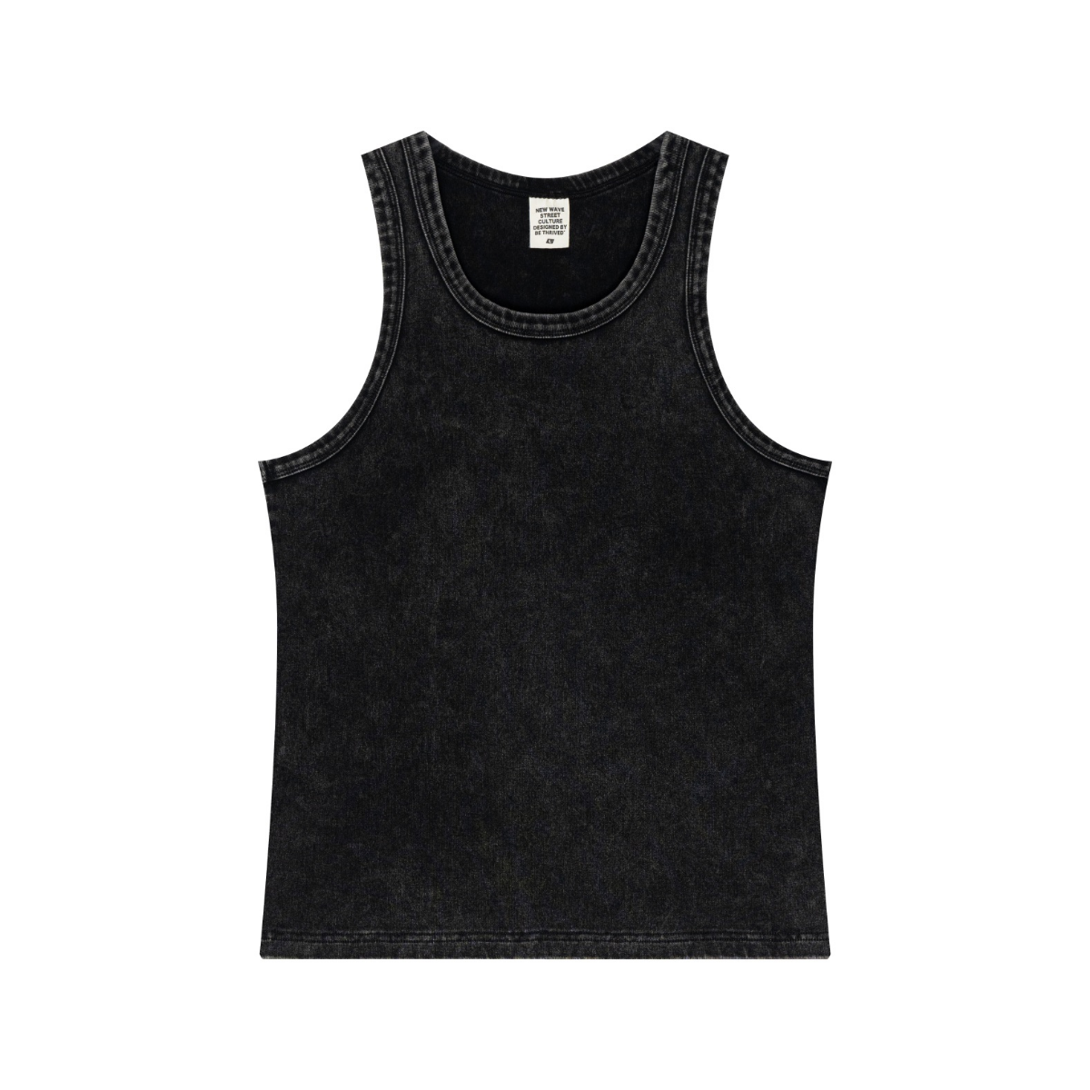 315GSM Vintage Soft-Stretch Ribbed Tank Top Snowflake gray