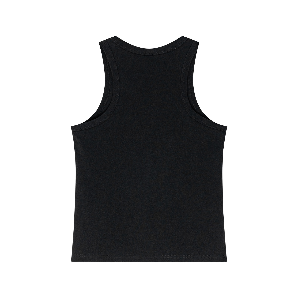 315GSM Vintage Soft-Stretch Ribbed Tank Top Black
