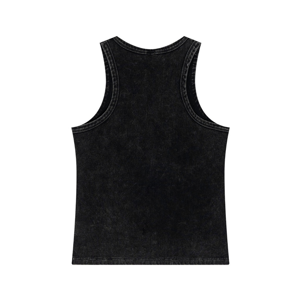 315GSM Vintage Soft-Stretch Ribbed Tank Top Snowflake gray