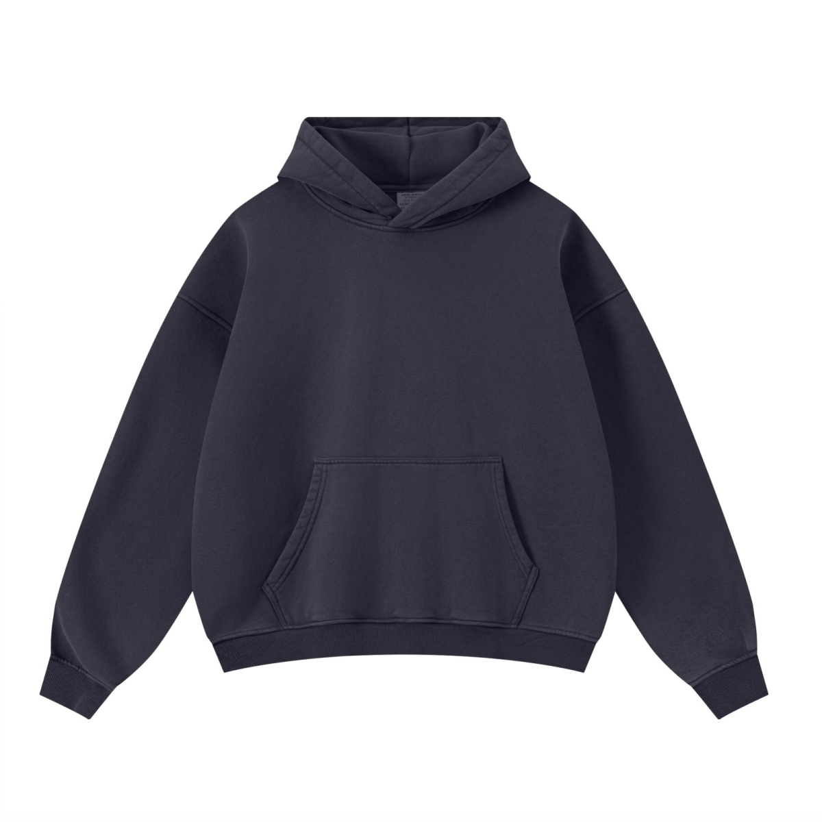 355GSM Drop Shoulder Heavyweight Boxyfit Washed Fleece Hoodie Vintage Royal Blue